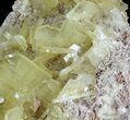 Yellow Barite Crystal Cluster - Peru #64142-2
